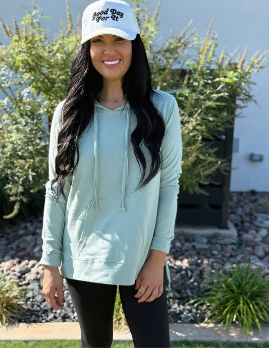 Jones Hoodie- Stonegreen - Tres Chic Boutique
