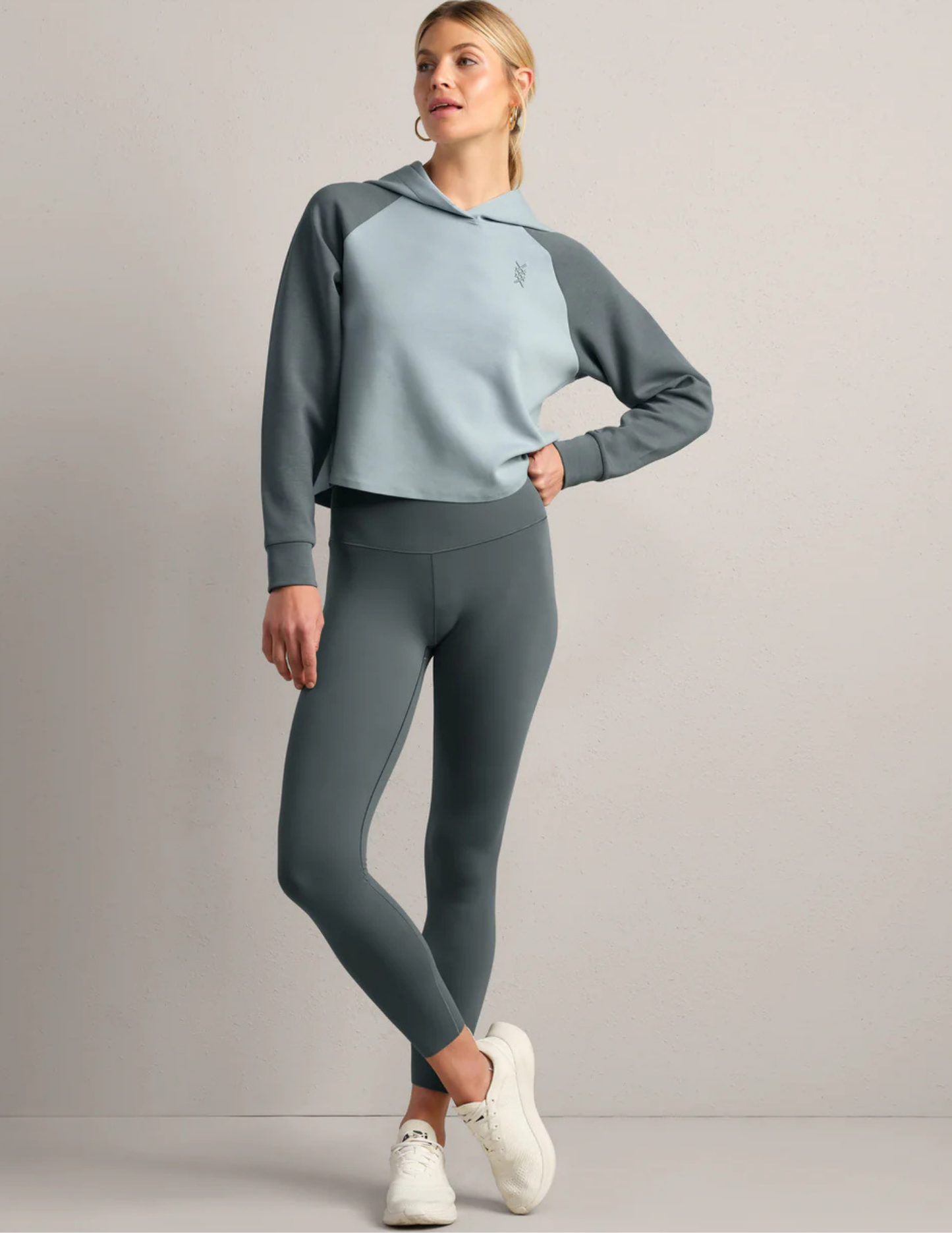 Rhone Apparel DreamGlow Color Block Hoodie - Green Smoke - Tres Chic Boutique