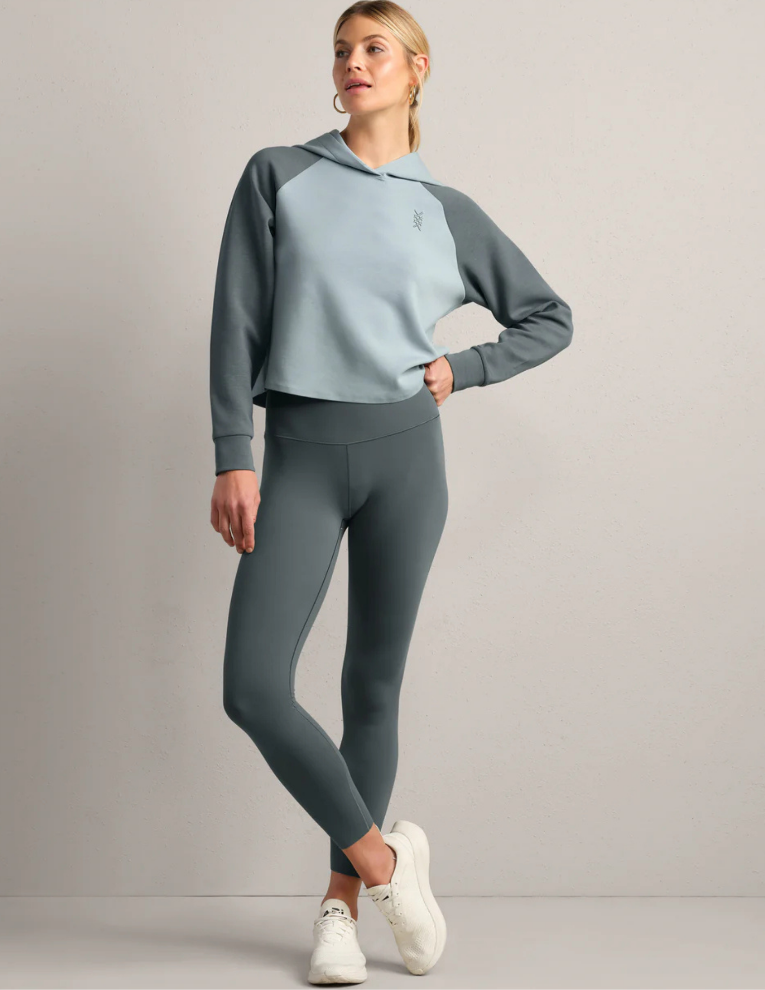 Rhone Apparel DreamGlow Color Block Hoodie - Green Smoke - Tres Chic Boutique