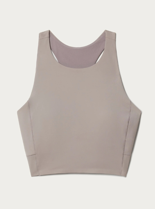 Rhone Apparel- Revive Longline Bra- Taupe Mist