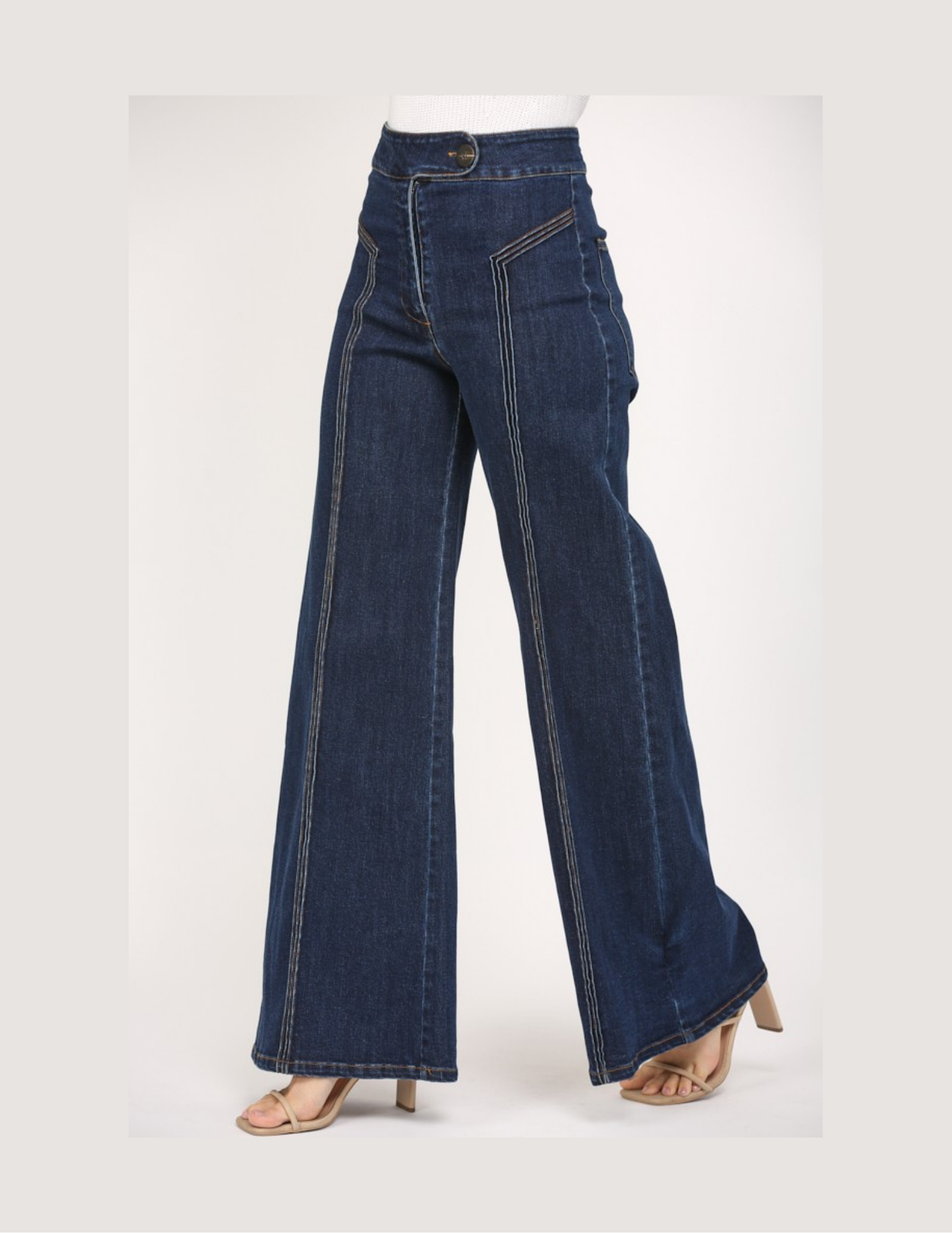 High Waisted Wide Leg Jean