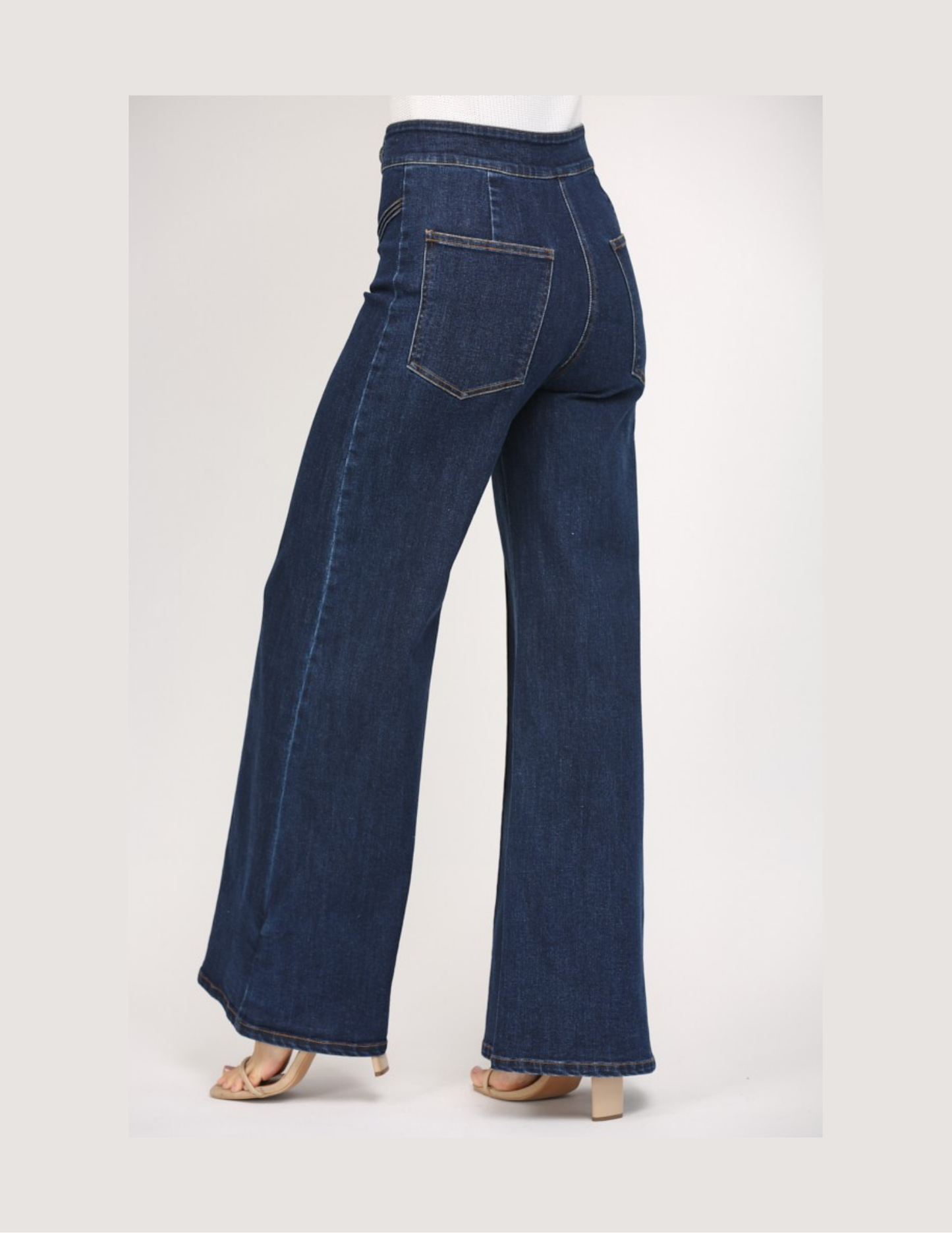 High Waisted Wide Leg Jean