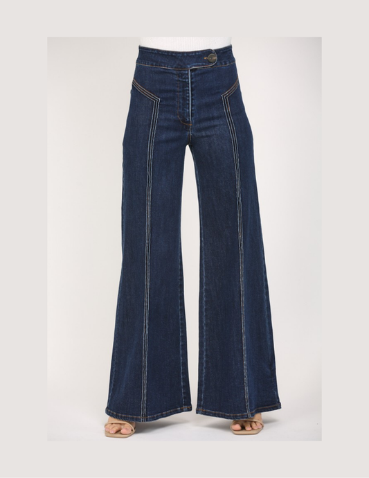 High Waisted Wide Leg Jean