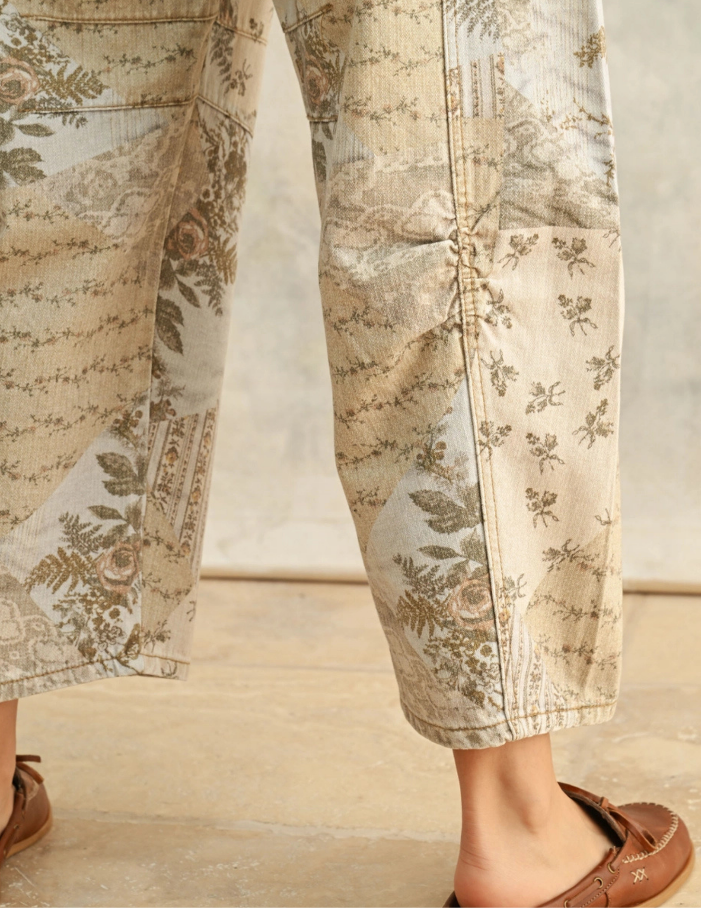 Multi Printed Barrel Pants