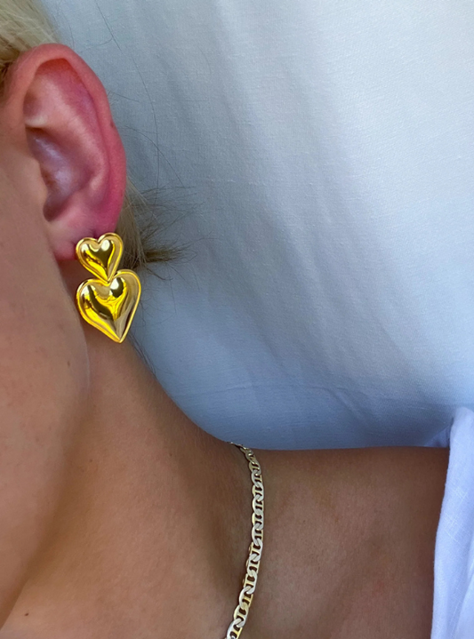 Double Heart Earrings