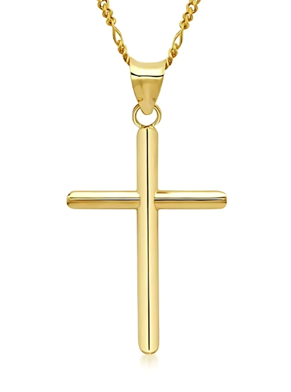 Large Gold Cross Necklace