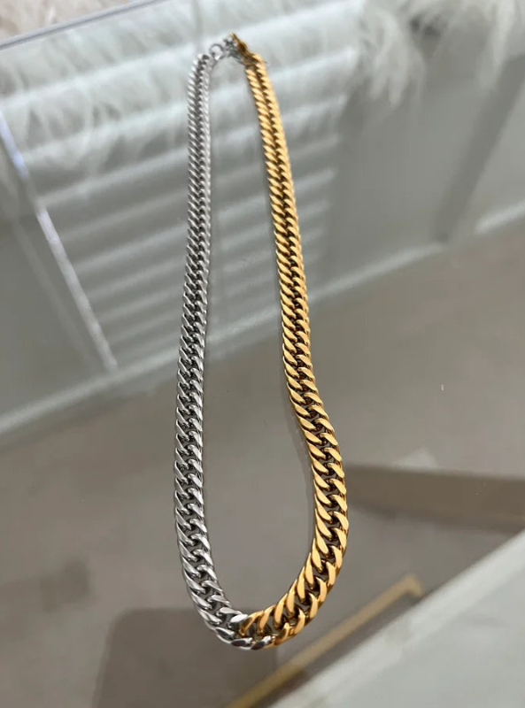 Shiny Two Tone Necklace