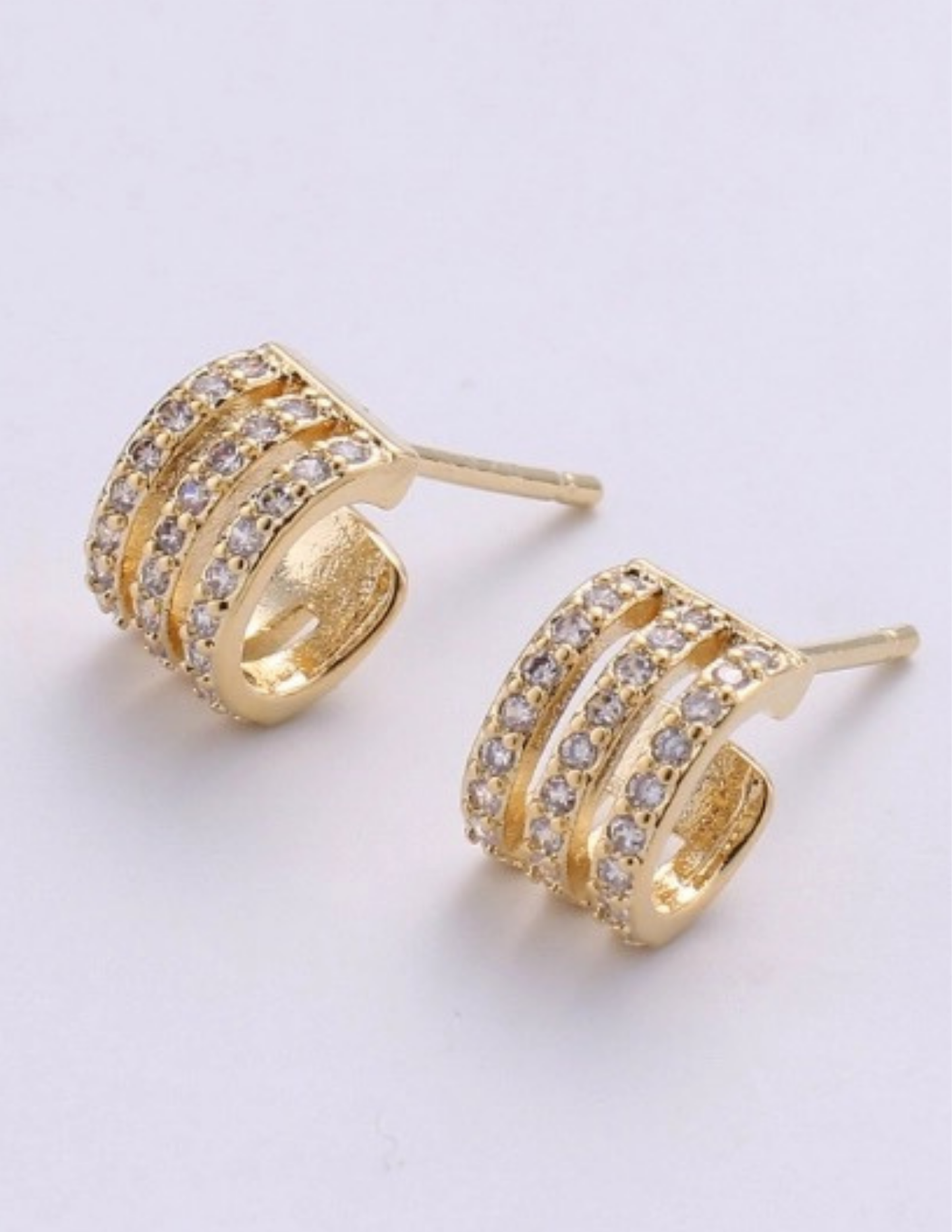 Mini Cz Huggie Hoop Earrings