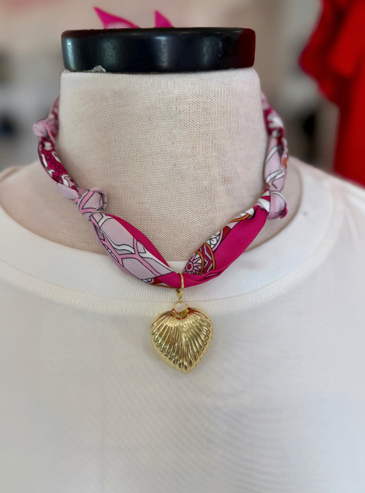 Heart Scarf Necklace