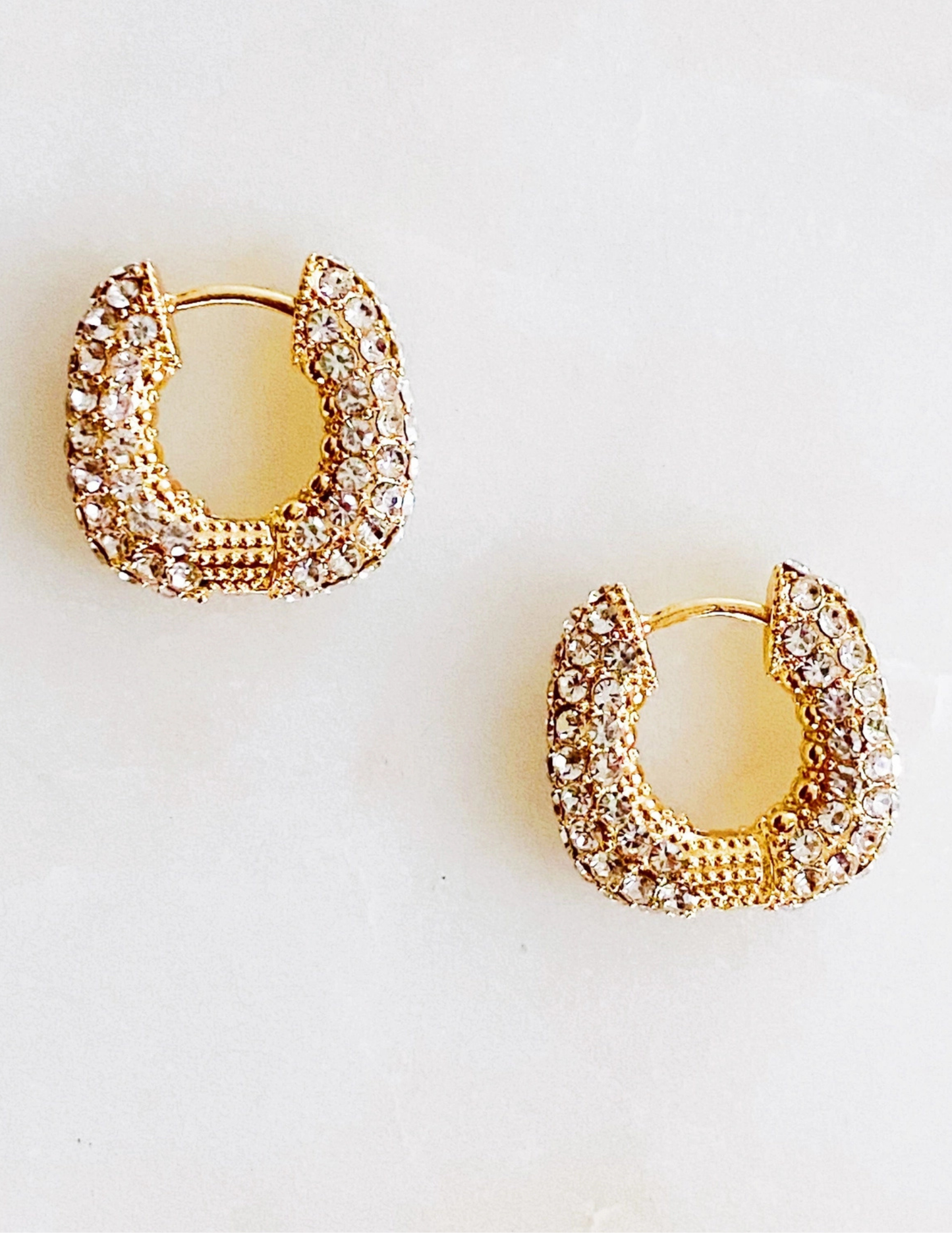 Shine Up Square Huggie Hoop Earrings