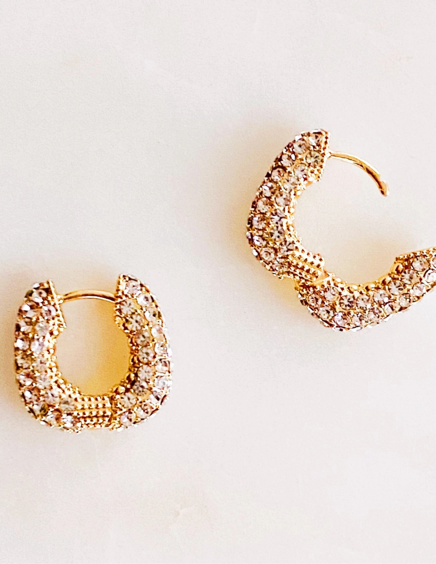 Shine Up Square Huggie Hoop Earrings