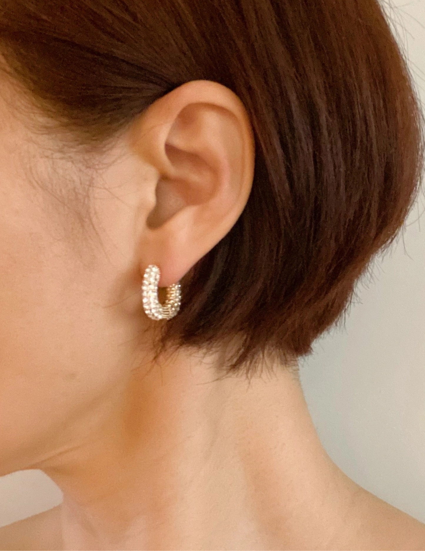 Shine Up Square Huggie Hoop Earrings