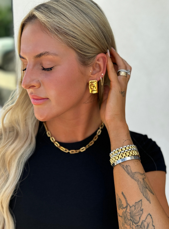 The Page Earrings- Gold - Tres Chic Boutique