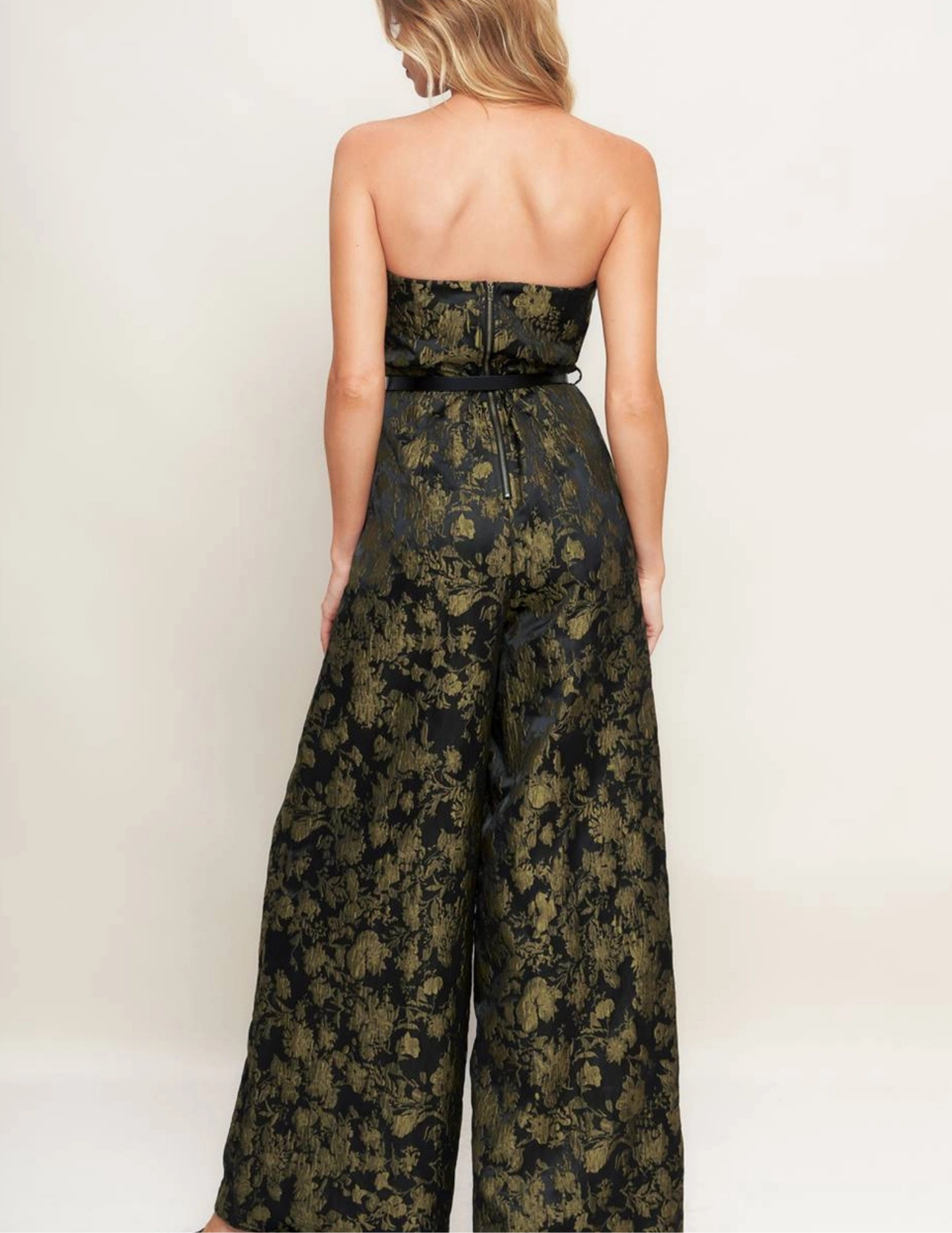 Shadow Luxe Jacquard Jumpsuit