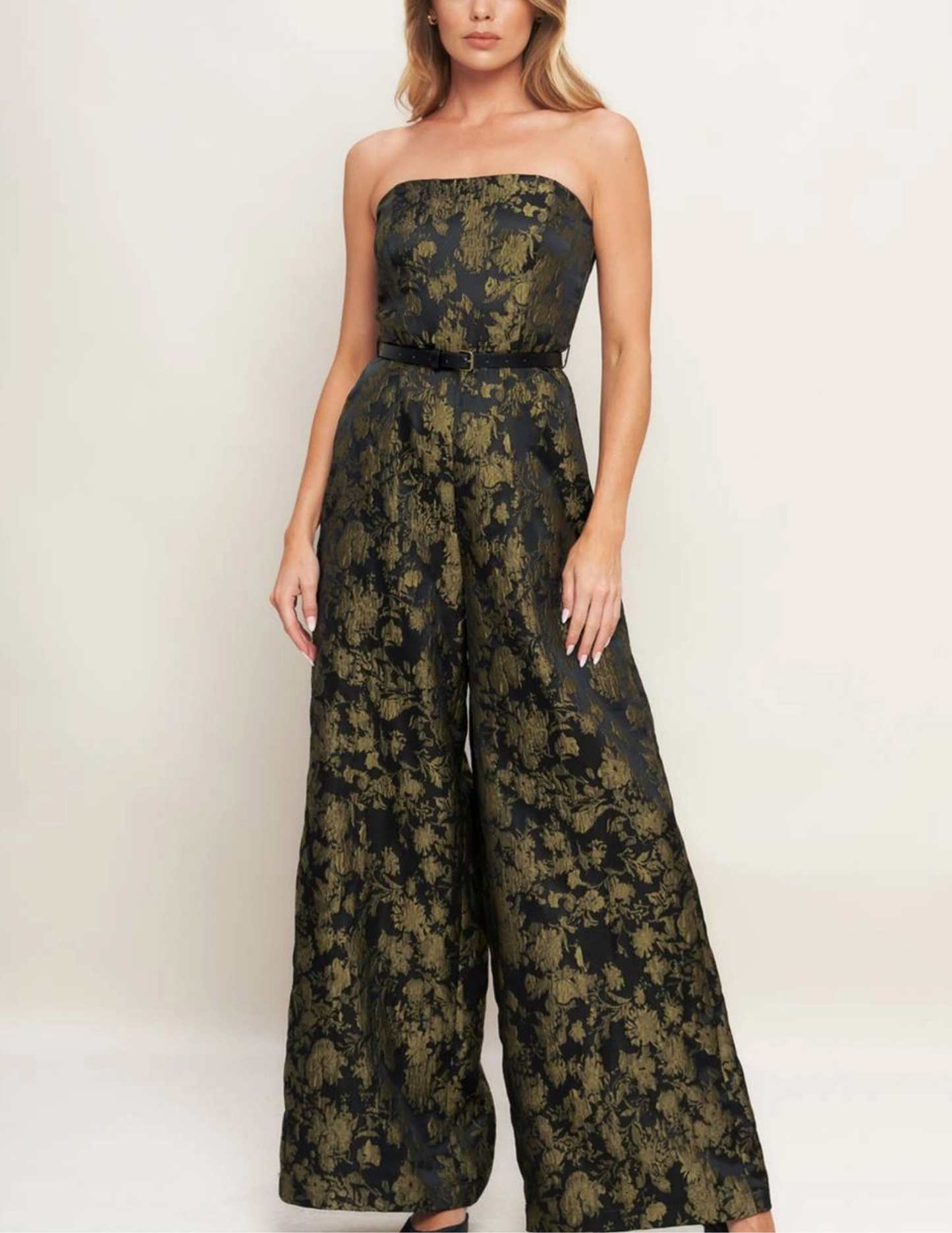 Shadow Luxe Jacquard Jumpsuit
