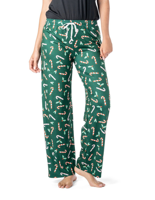 Hello Mello Holiday Pants- Pattern Peppermint Twist
