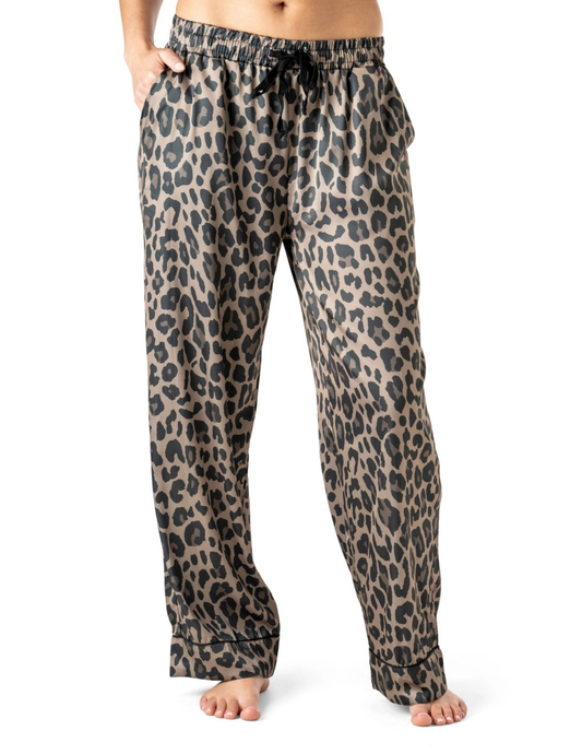 Hello Mello Bow So Lovely Satin Pajama Pant- Cat's Meow