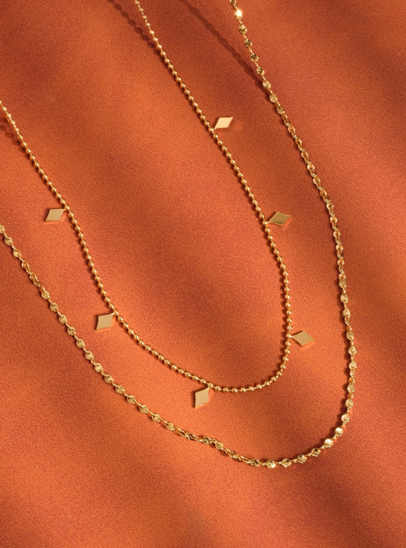 Arômes 18K Gold Non-Tarnish Layered Tassel Necklace