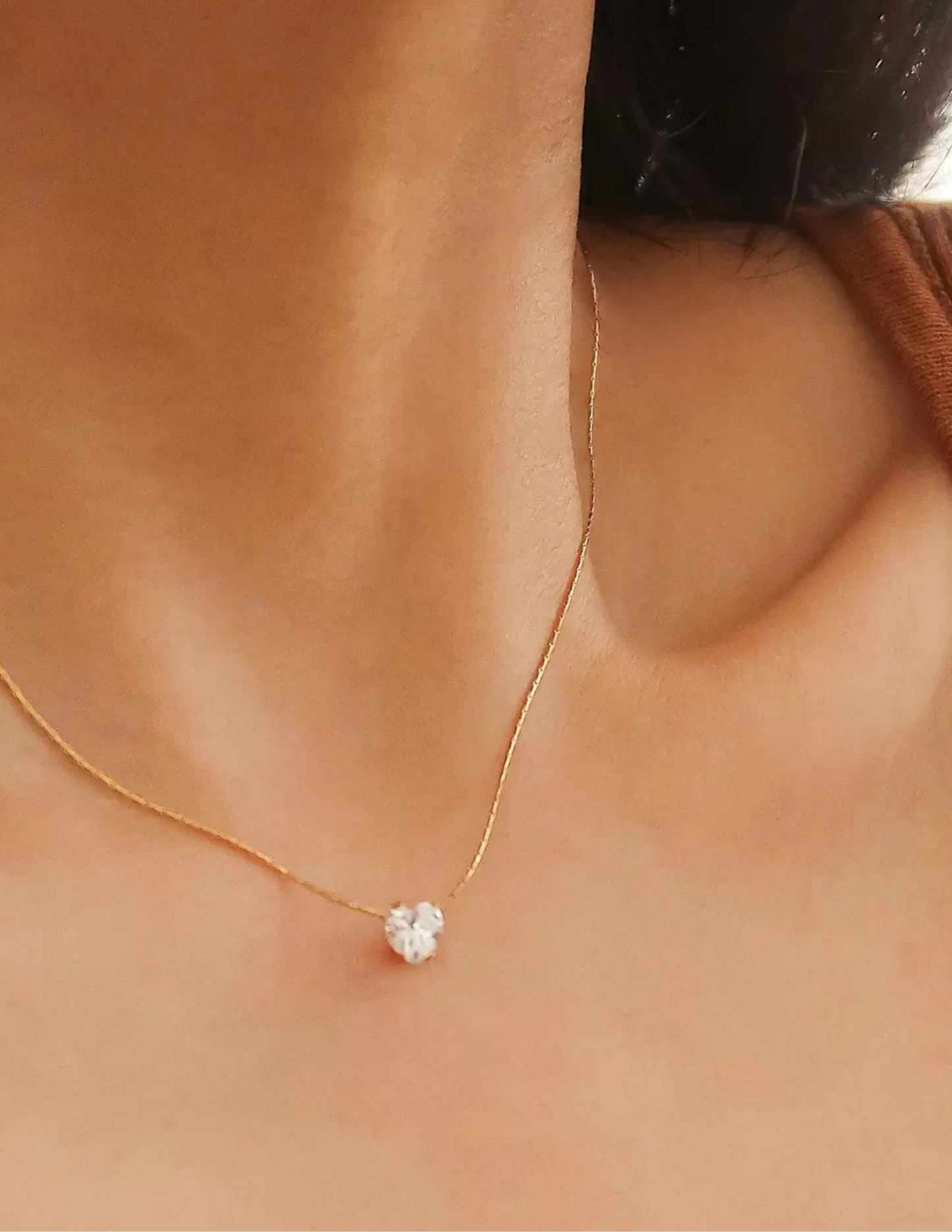 Bonnie 18K Non-Tarnish Petite Heart Cz Necklace - Tres Chic Boutique