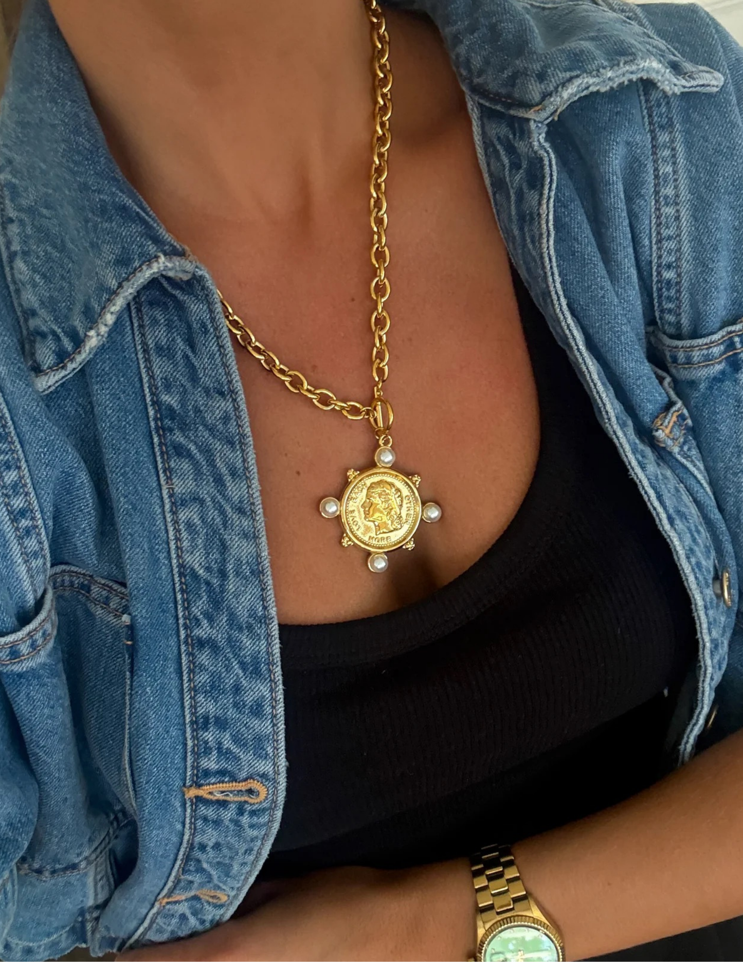 Pearl Coin Necklace