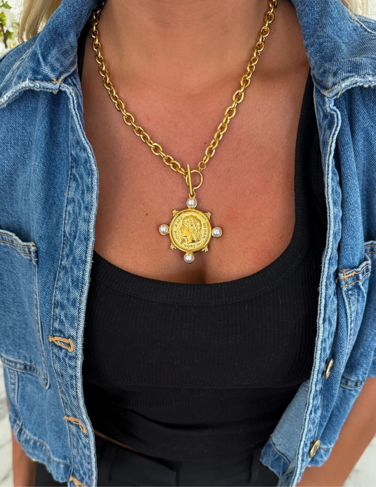 Pearl Coin Necklace