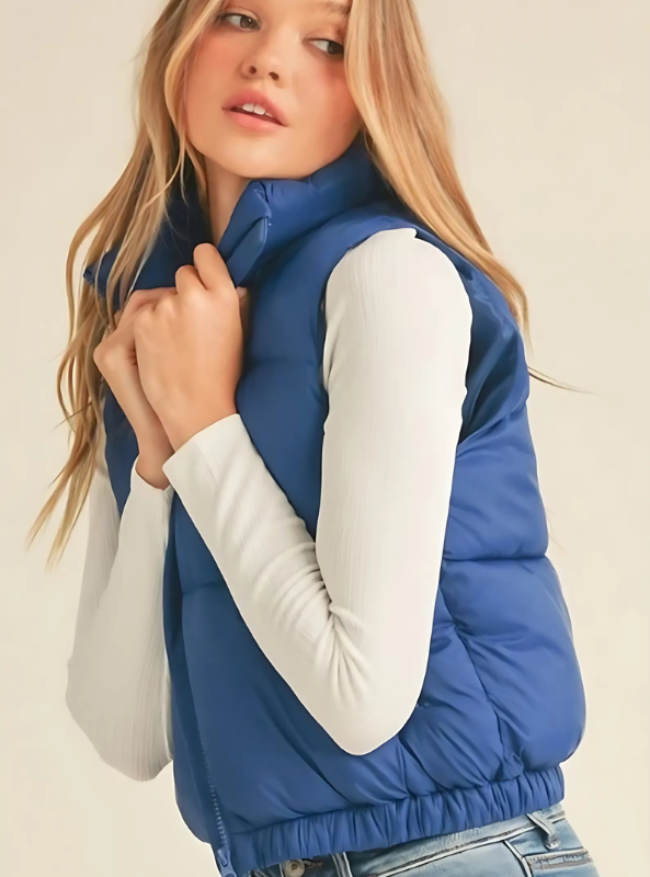 Marine Faux Down Puffer Vest - Tres Chic Boutique