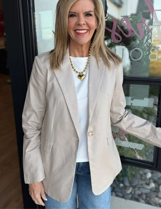 Oversized Blazer- Taupe