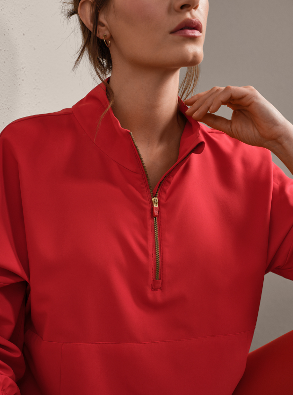 Rhone Apparel- Mirage Anorak Cabana Red