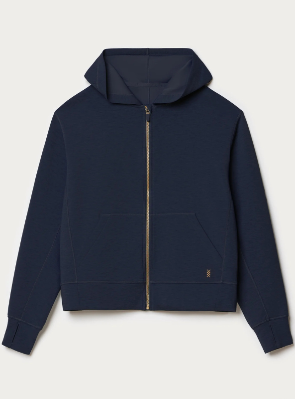 Rhone Apparel- DreamGlow Full Zip Hoodie- Navy Blue