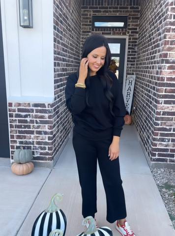 Black Cropped Pant - Tres Chic Boutique