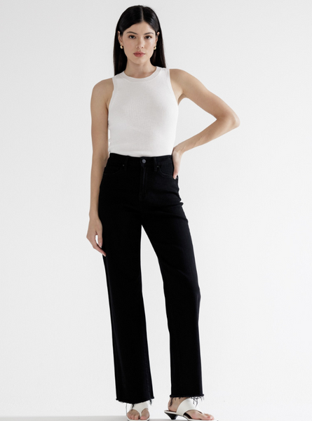 High Rise Slim  Wide Leg - Tres Chic Boutique