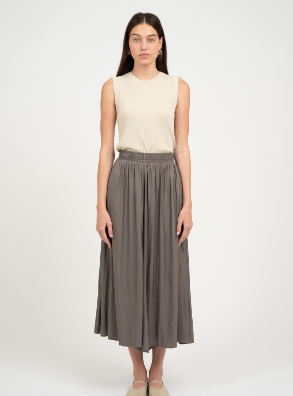 Olive Lightweight Wide Leg Palazzo Pants
