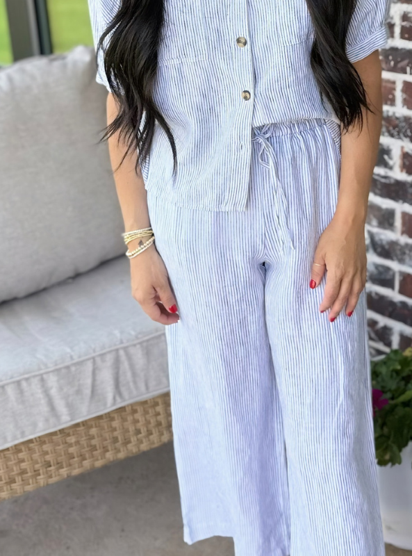Wendy Black Stripe Pant - Tres Chic Boutique