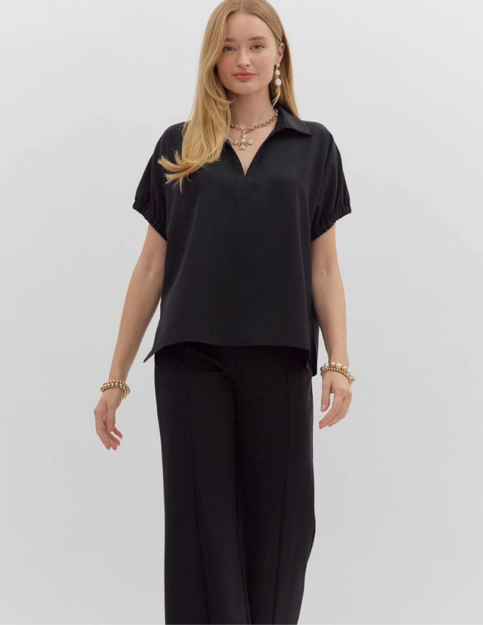 Solid Go To Tunic- Black - Tres Chic Boutique