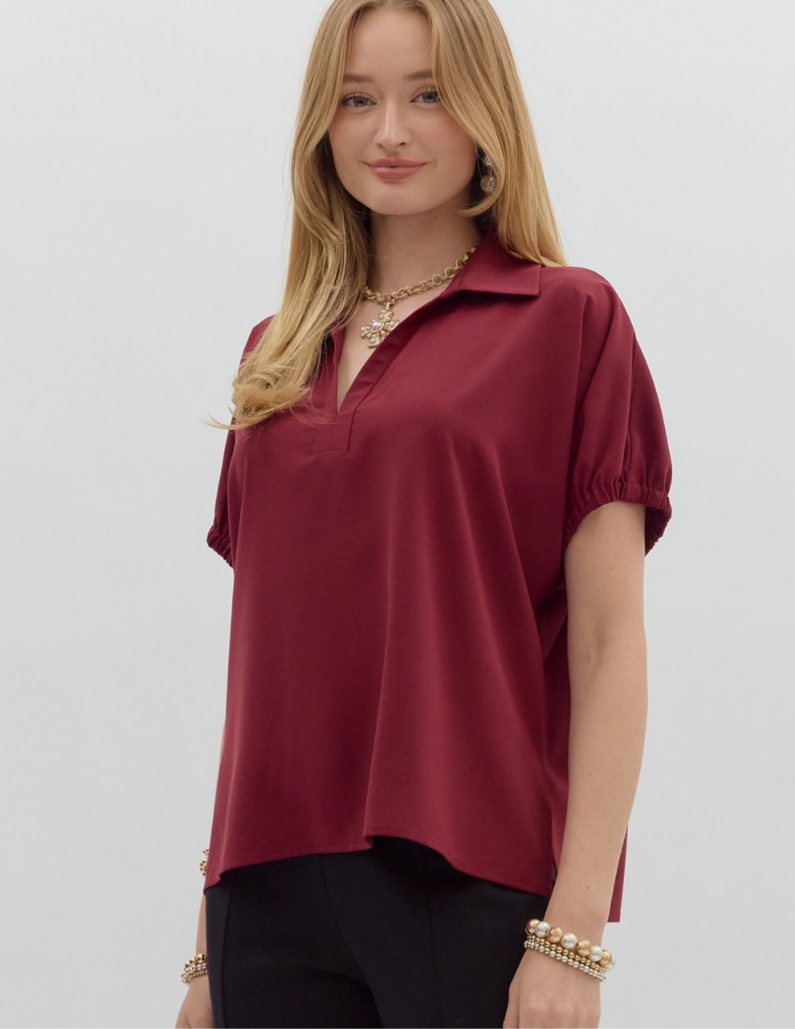 Solid Go To Tunic- Burgundy - Tres Chic Boutique