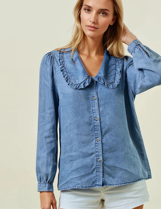 Tencel Denim Button Down Shirt