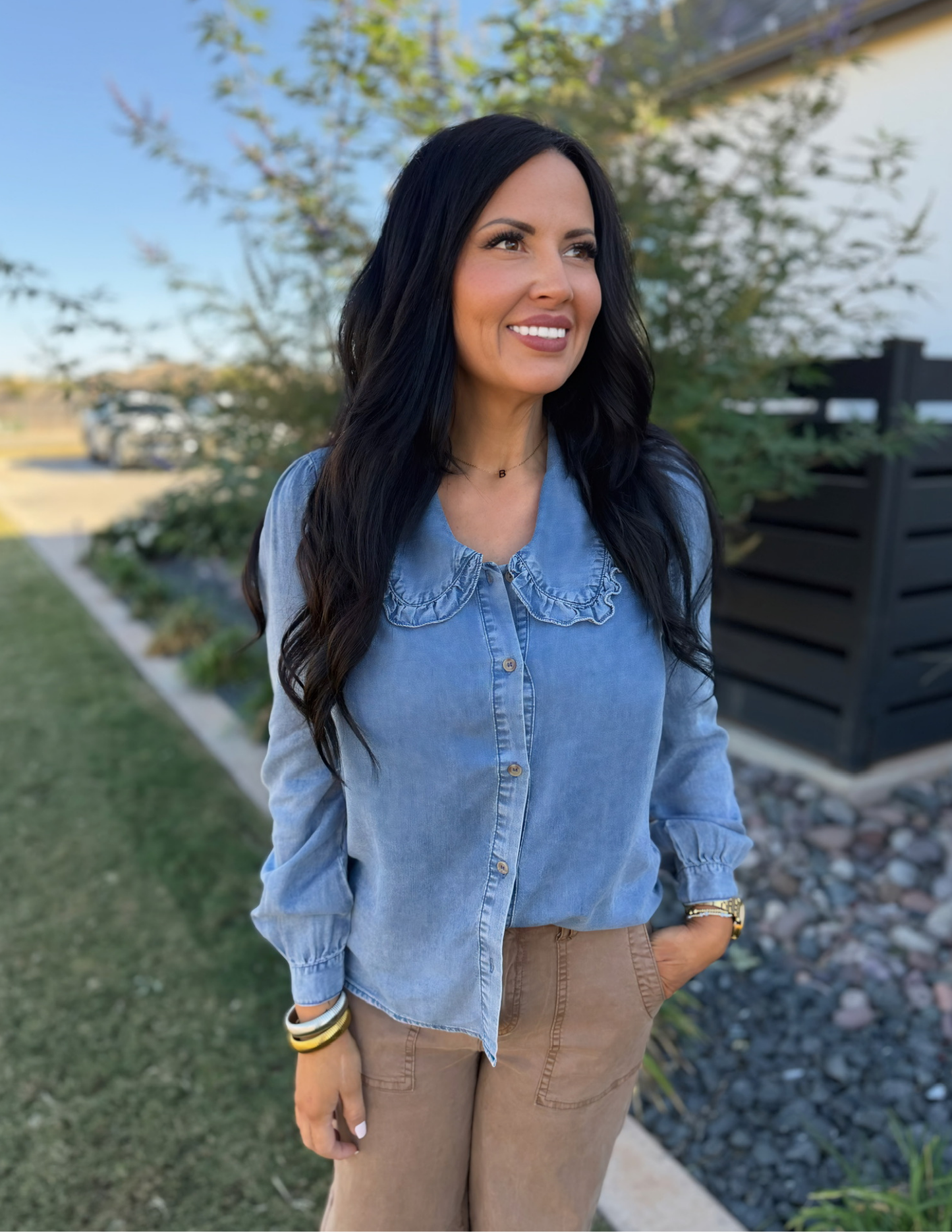 Tencel Denim Button Down Shirt