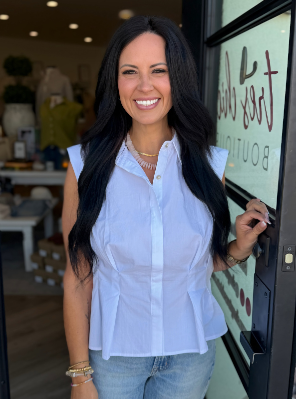 The Sutton Blouse- White