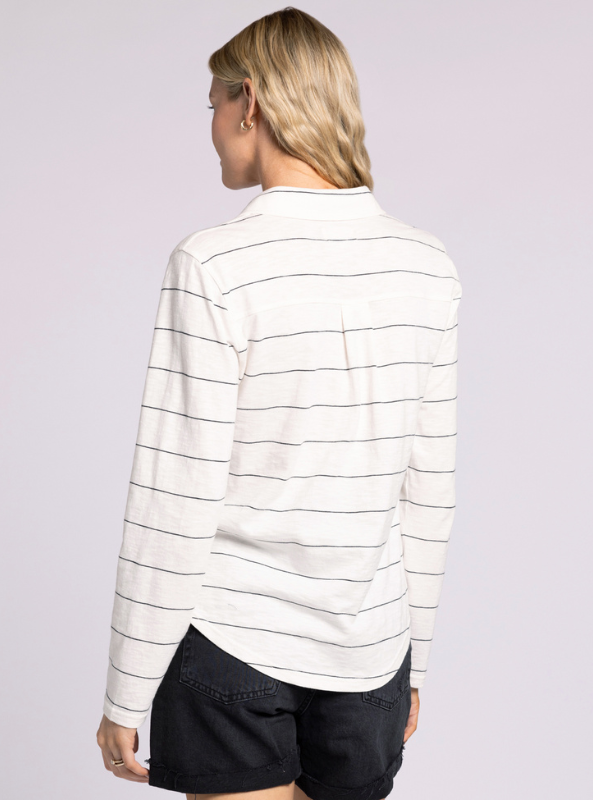 Rosanna Shirt- Ivory/ Black