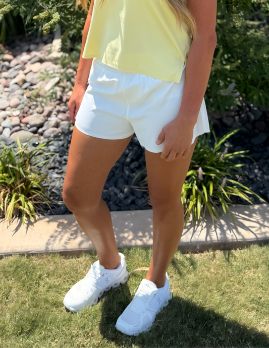 Rhone Apparel- "3" Mirage Short - Snow White - Tres Chic Boutique