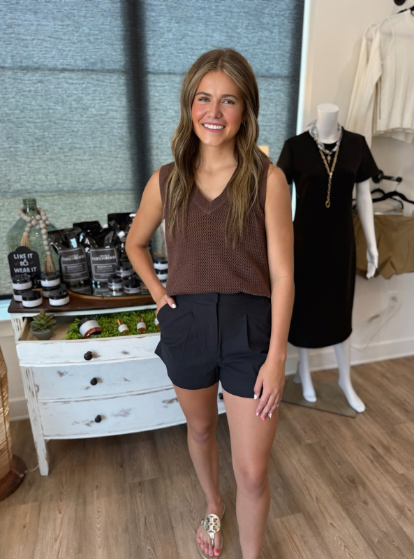 Rhone Apparel- Commuter Trouser Short- Black - Tres Chic Boutique