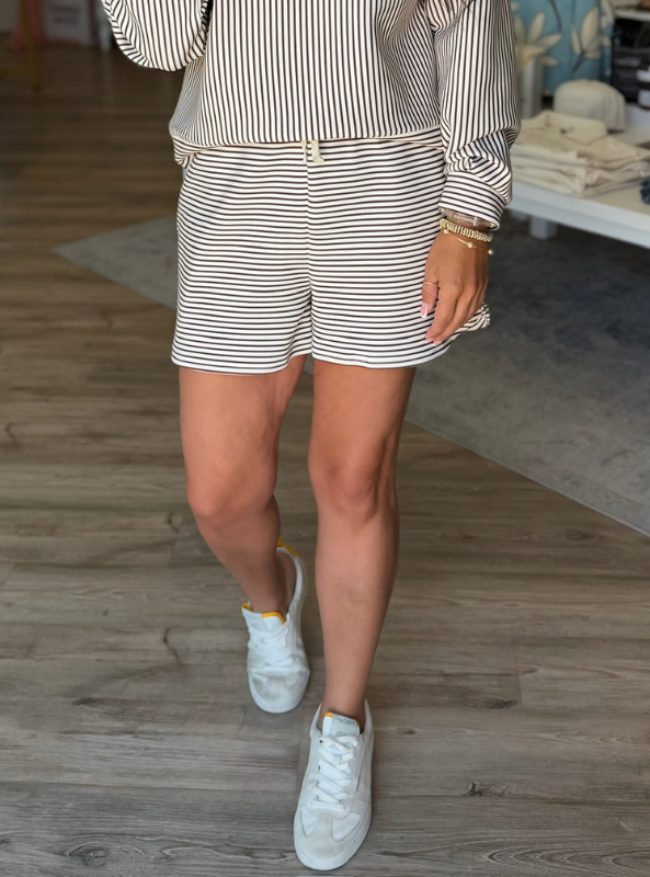 The Hampton Stripe Short- Brown