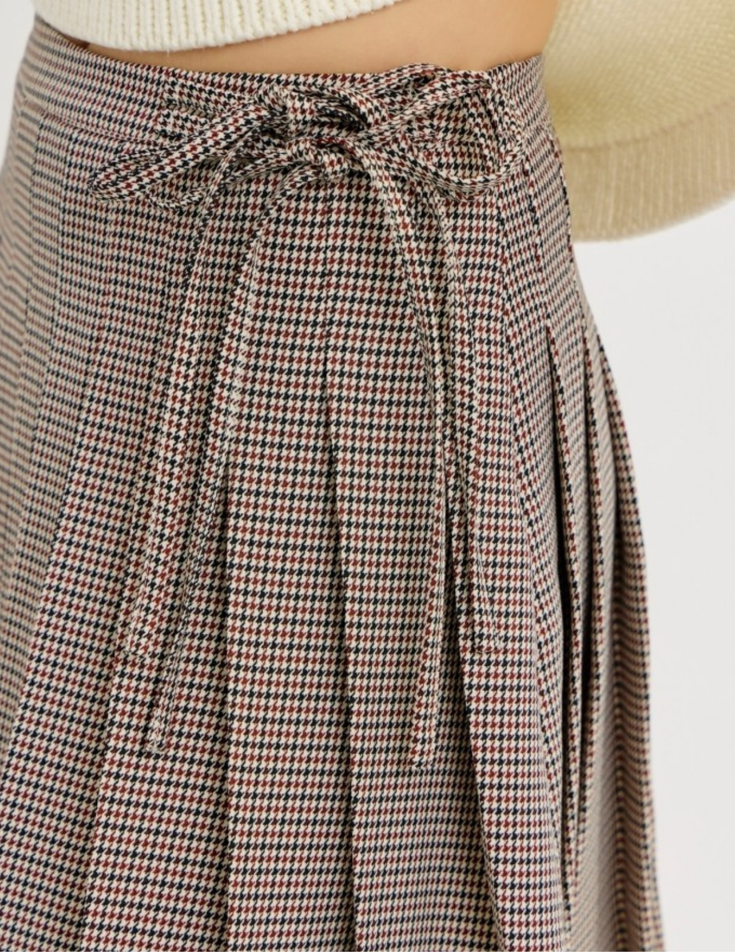 Checked Mini Pleated Skirt