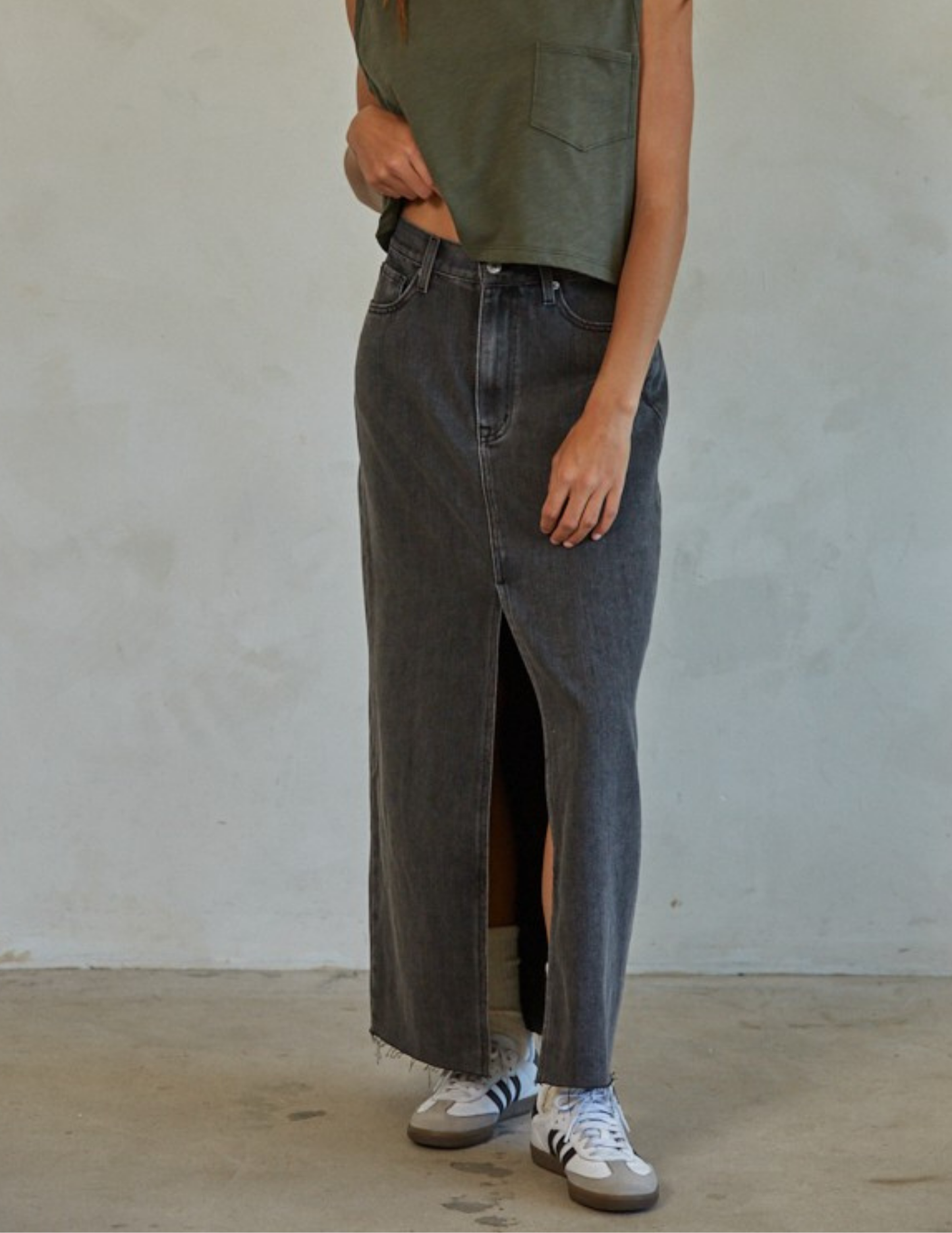 Fast Forward Skirt- Black Denim