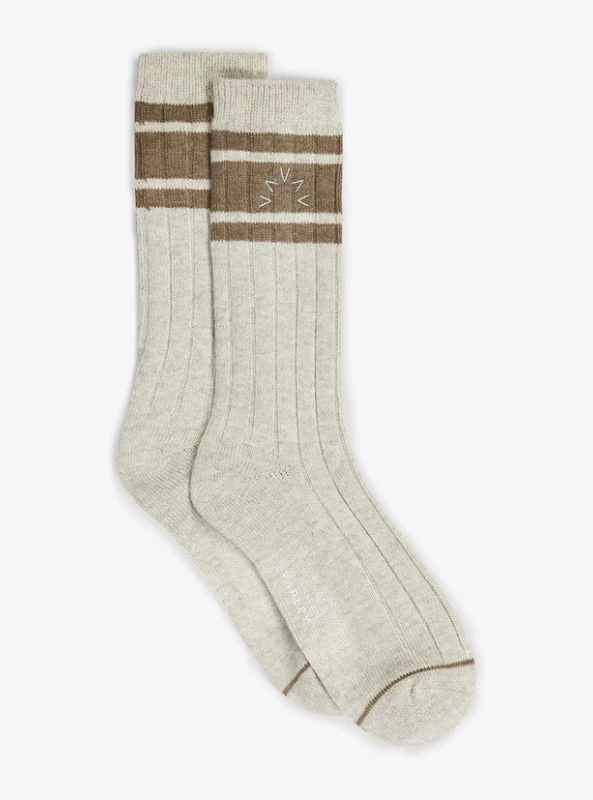 Varley- Malissa Plush Wide Rib Sock- Ivory Marl