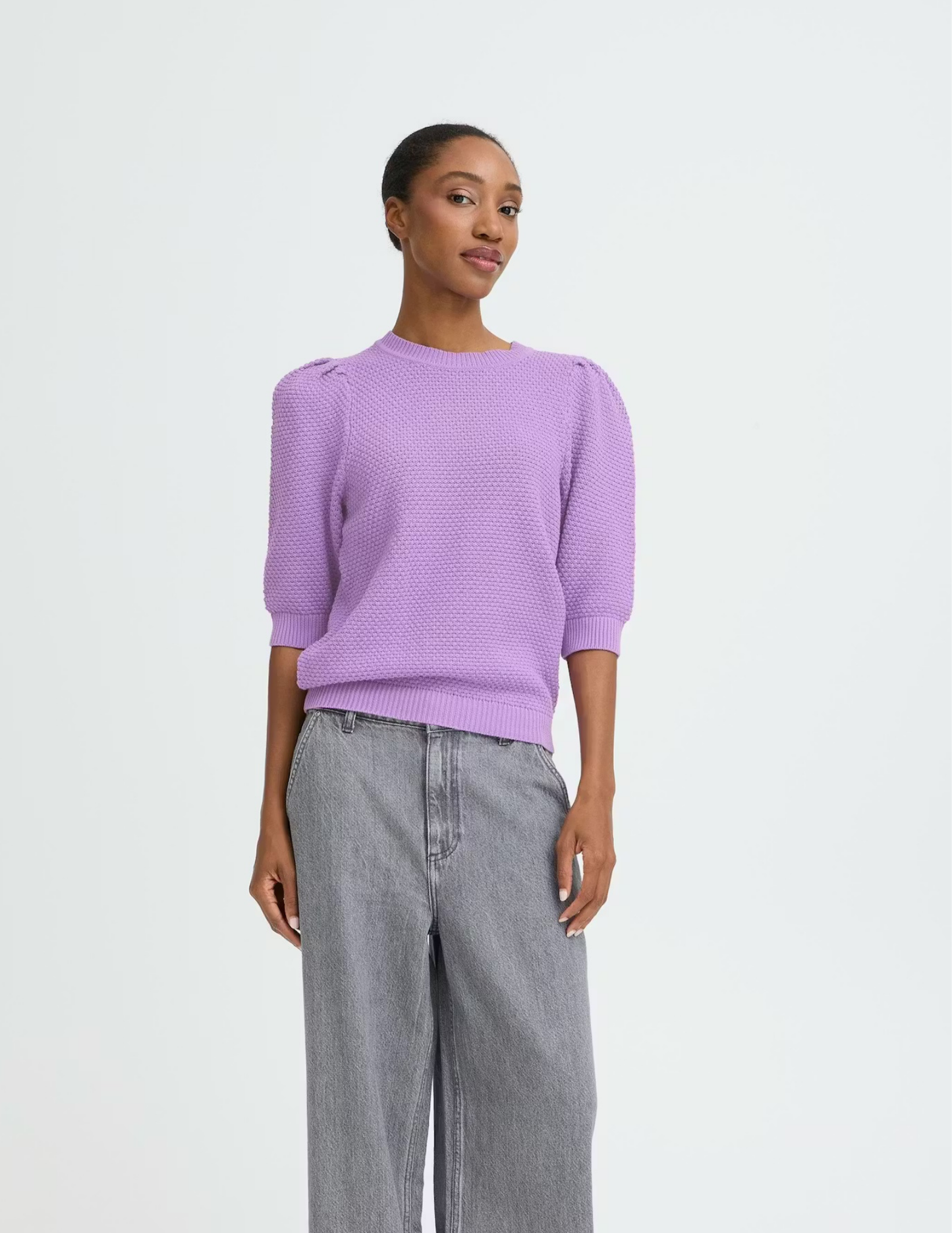 Mikala SS Sweater- English Lavender