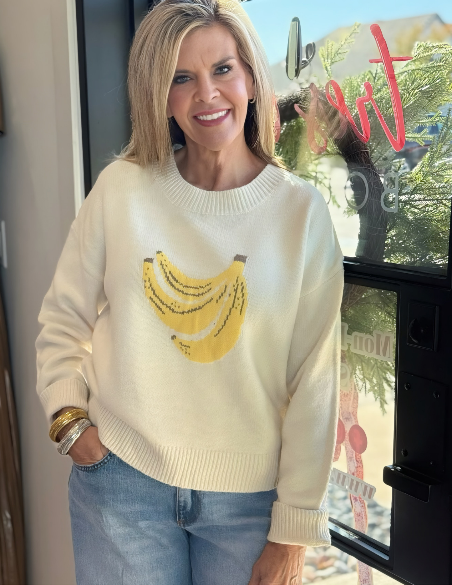 Banana Graphic Sweater