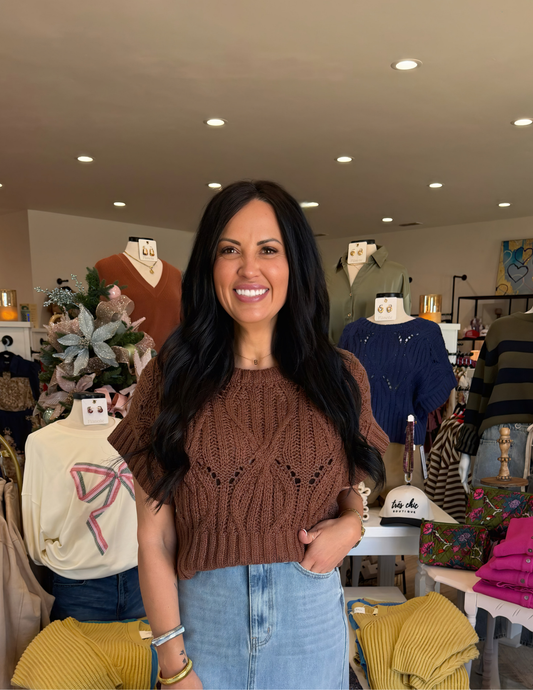 Cali Crochet Top - Dark Brown