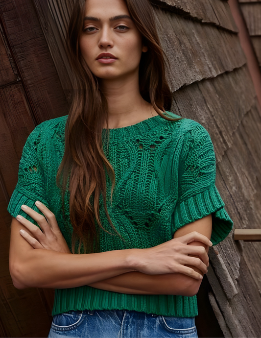 Cali Crochet Top - Green