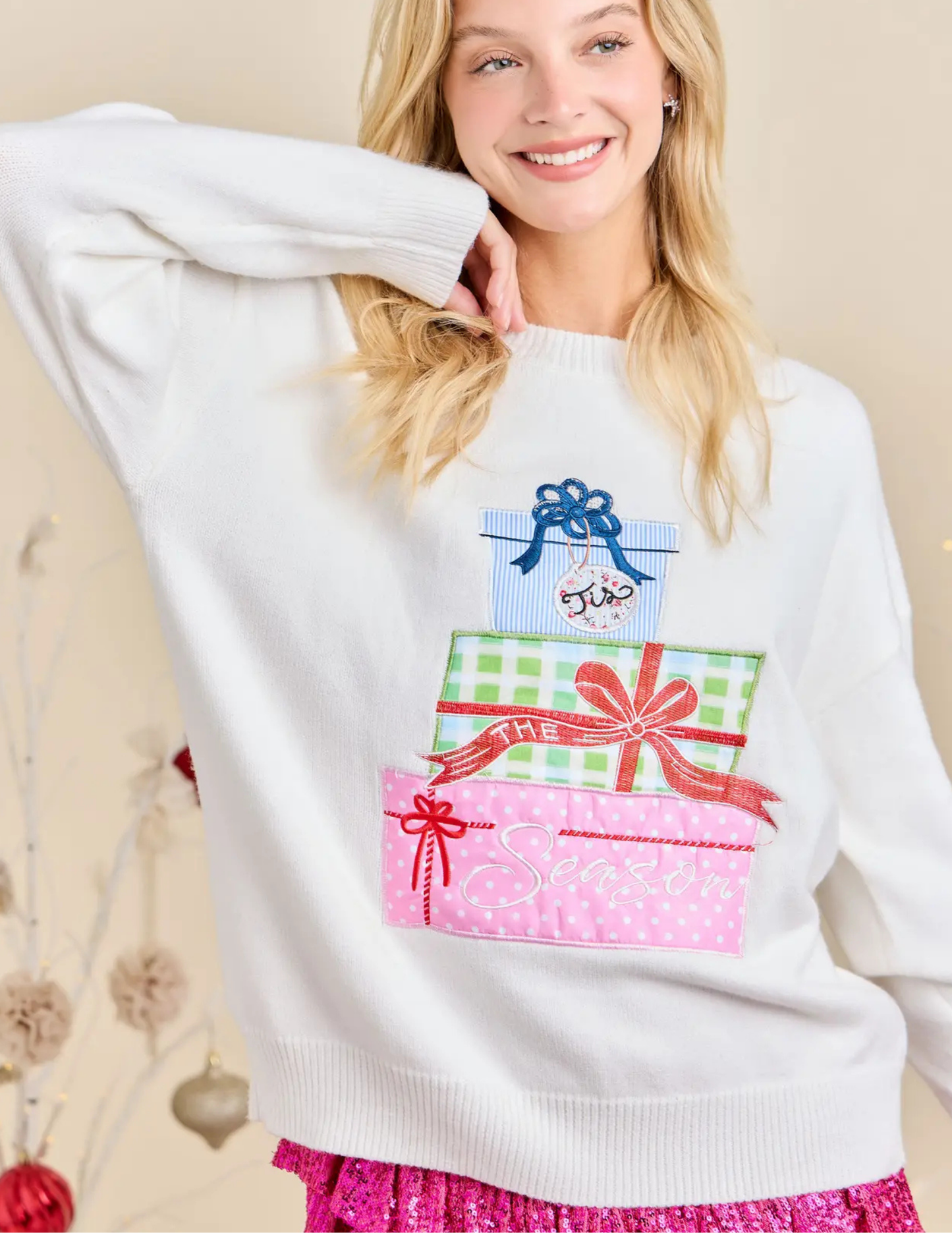 Christmas Present Patchwork Sweater